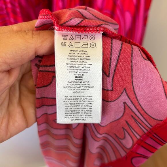 MICHAEL KORS Cynthia Paisley Halter Maxi Dress Radiant Pink Size 1X - Picture 6 of 8